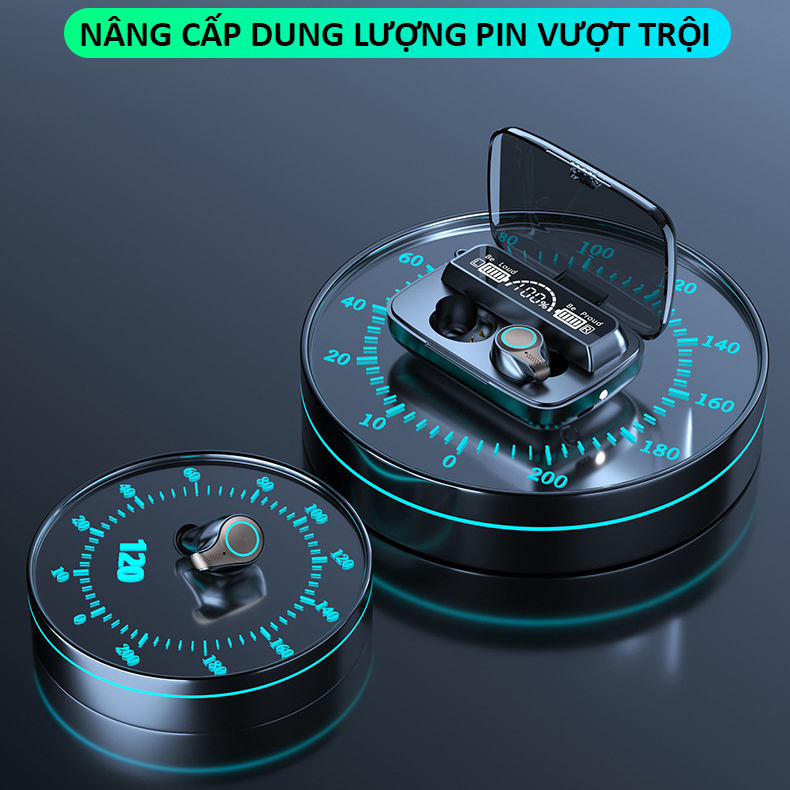 Tai nghe bluetooth không dây SIDOTECH mini TWS true wireless có micro không dây bluetooth 5.1 âm thanh CV8 bùng nổ Siêu Bass, màn hình LED hiển thị pin, cảm ứng vân tay cực nhạy có sạc dự phòng cho điện thoại, mẫu tai nghe không dây Siêu Bass - Hàng Chính Hãng