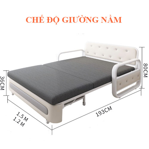 Ghế sofa giường đa năng gấp gọn có ngăn chứa đồ tiện lợi sang trọng, giường sofa thông minh tặng kèm gối trị giá 500k