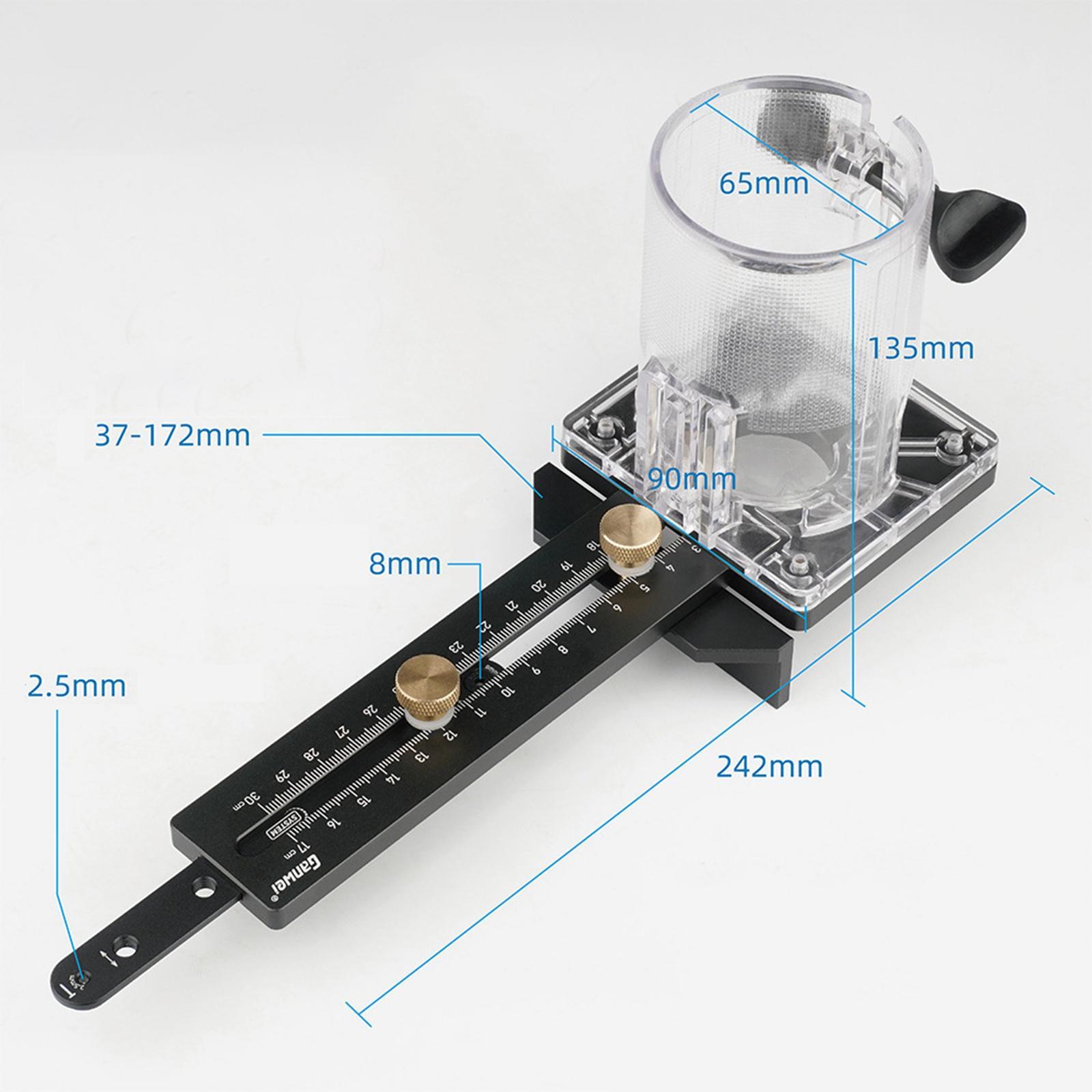 Router Circle Cutter Jig Woodworking Aluminum Wood Trimmer Router Tool for Engraving Routing Electric Hand Trimmer Edging Projects Slotting