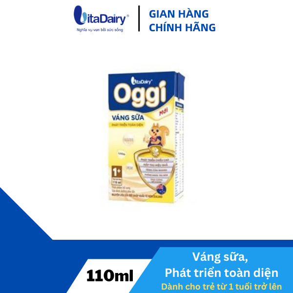 Sữa Bột Pha Sẵn Oggi 1+ Váng Sữa 110ml ( lốc 4 hộp )