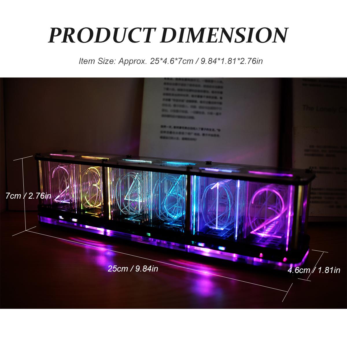 DS3231 Digital LED Alarm Clock Kit Large Font 6-digit Display Electronic Clock Bulk Music Spectrum Display Clock Module