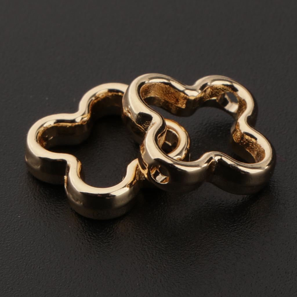 10 Pieces Metal Geometric Hollow Charms Pendant for DIY Earrings Flower