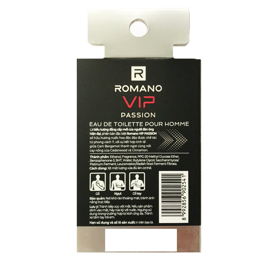 Combo 3 Chai Nước Hoa Bỏ Túi Romano Vip Passion 18ml