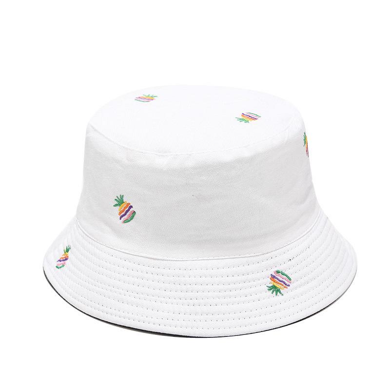 Nón vành thêu hình quả dứa thời trang unisex