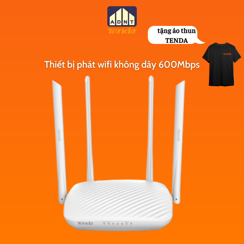 Thiết bị phát wifi không dây chuẩn 600Mbps Wireless Router F9 Tenda hàng chính hãng