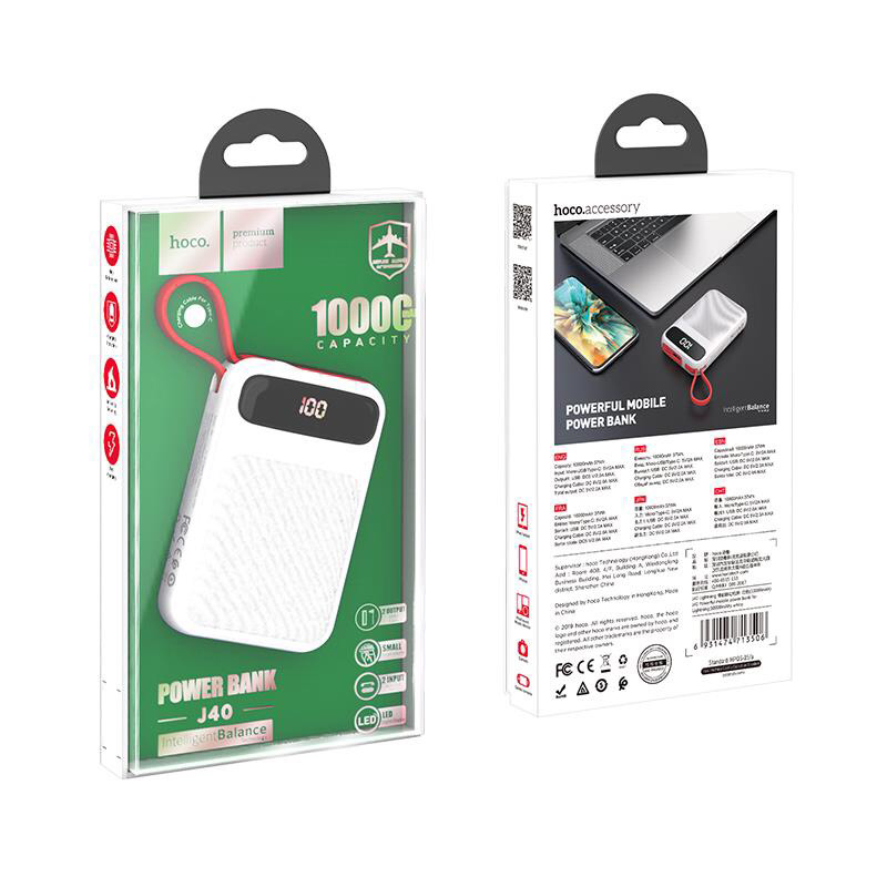 Sạc Dự Phòng Hoco J40 - 10.000 mAh - Hàng chính hãng