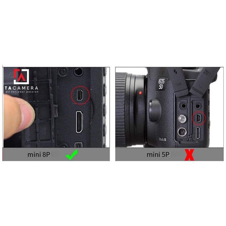 Dây Cáp USB 2.0 To Mini-B 8-Pin - Chụp Ảnh Flatlay Bằng Liveview - Dài 10m