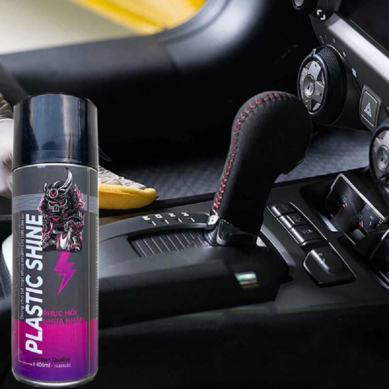 Chai xịt phục hồi nhựa nhám, nhựa đen, dưỡng đen dàn áo, bống lốp Sprayking Plastic Shine 400ml