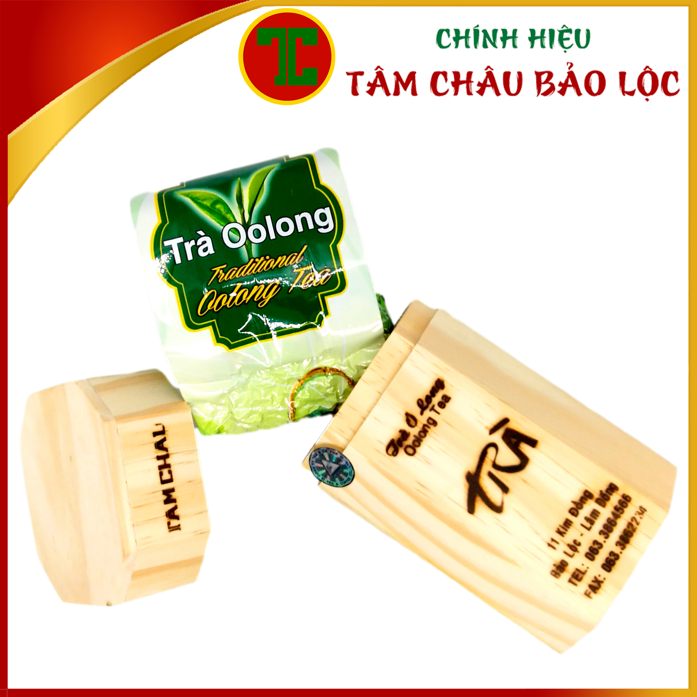 [TÂM CHÂU] Trà Oolong Hộp Gỗ 100G