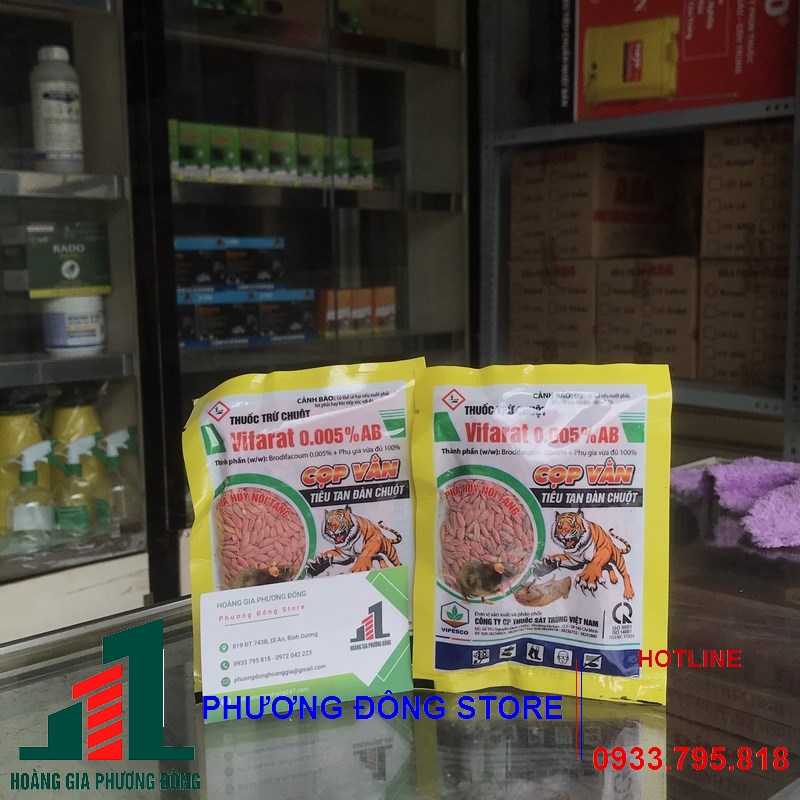 Thuốc diệt chuột dạng lúa Vifarat 0.005%AB _ 100G