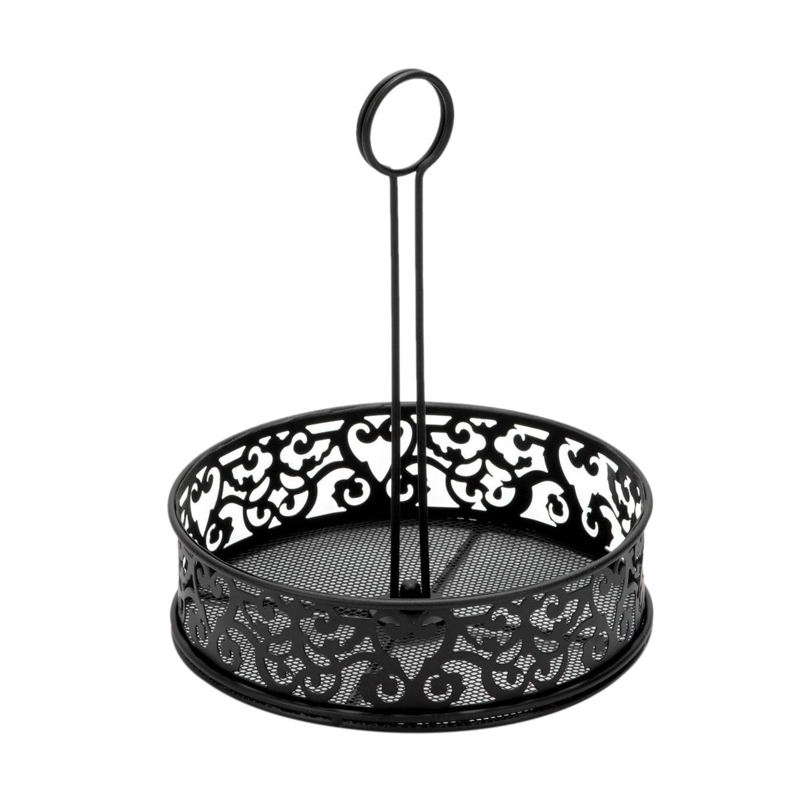 Fruit Basket with Handle Round Storage Tray for Kitchen Counter Dining Table