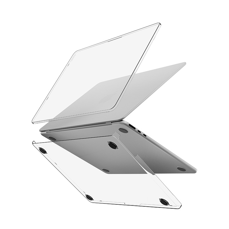 Ốp UNIQ VERO Cho MacBook Air 15 inch M2-M5 (2022-2026) Trong Suốt Bảo Vệ Toàn Diện Tặng Kèm Phủ Phím Và Nắp Che Webcam Hàng Chính Hãng