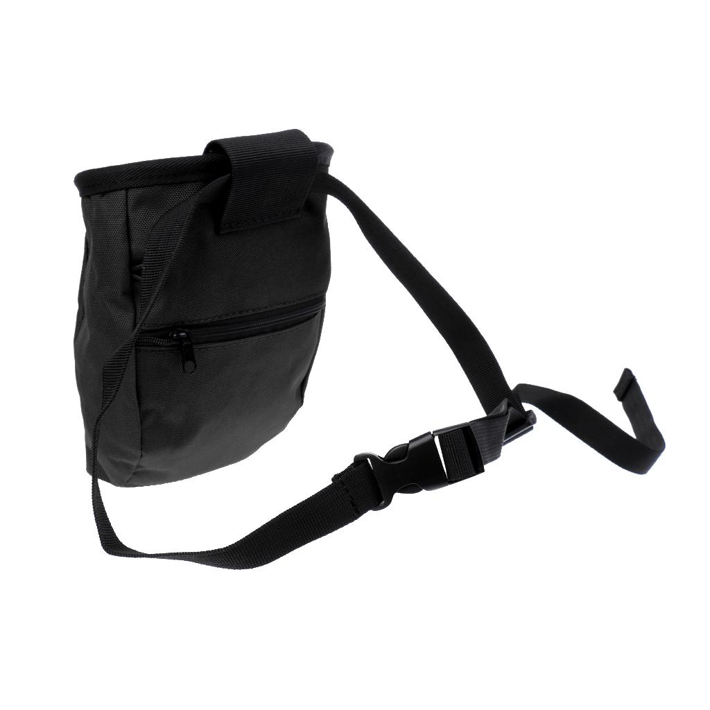 Rock Climb Caving Bouldering Chalk Bag Giving Bag with Belt Black
