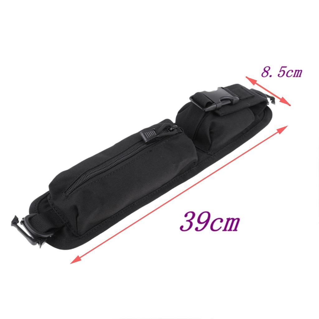 2xMolle Camping Waterproof Compact Bag with Single Shoulder Strap Bag Black