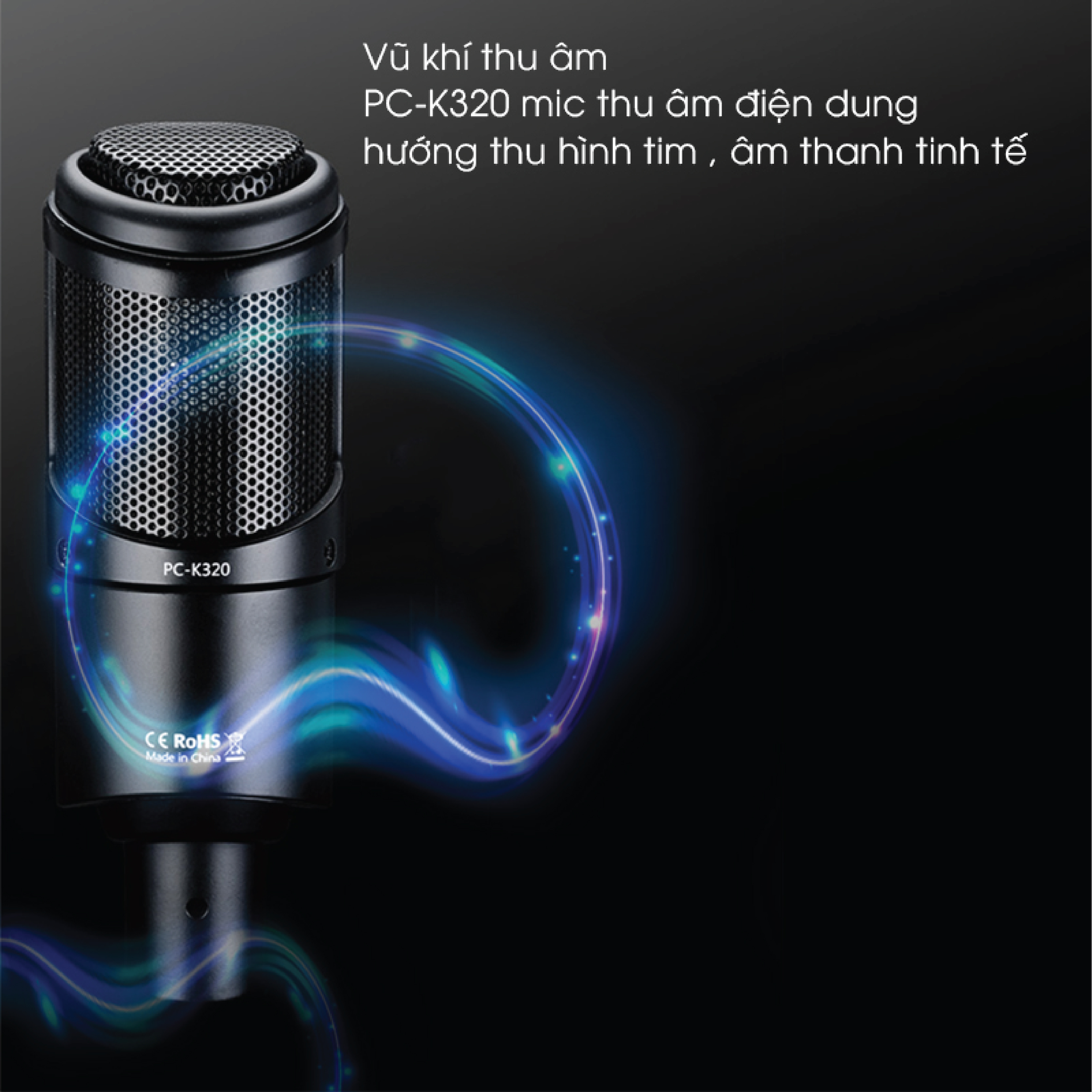 Mic thu âm Takstar PC-K320 [HÀNG CHÍNH HÃNG] - Micro hát karaoke - Mic livestream PC K320 - Mic PC K320 Takstar