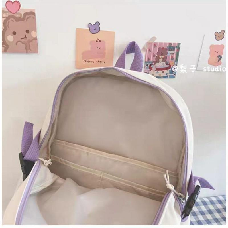 Balo ULZZANG nhiều ngăn xinh xăn phong cách Hàn Quốc *BL28