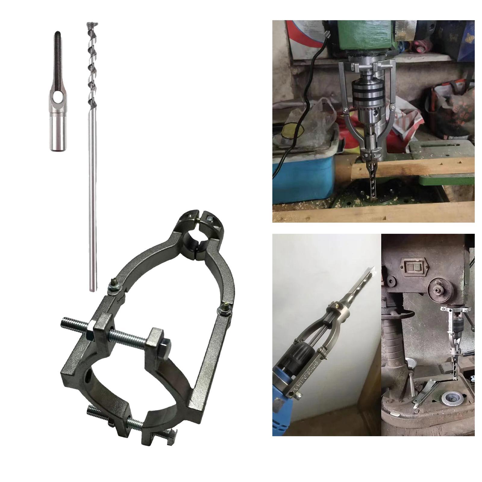 Square Hole Drill Bit Adapter, Woodworking Quickly Install or Disassemble Durable for Drill Machine Accessory Bench Drill or Hand Drill