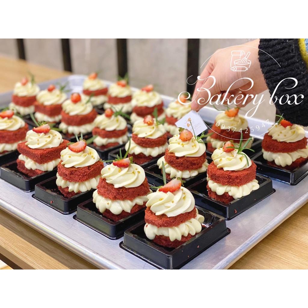 100 Hộp A93 Đựng Bánh Cuộn Lát Nhỏ - Bông Lan Kem Mini