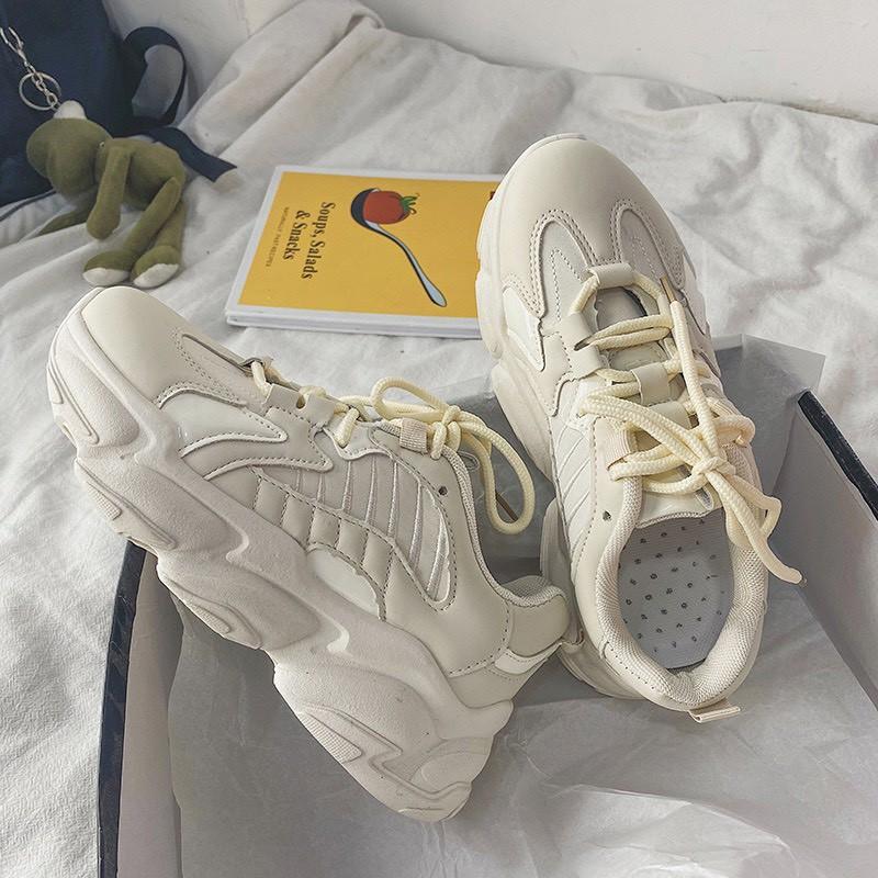 Giầy thể thao nữ đế 5 phân trơn màu