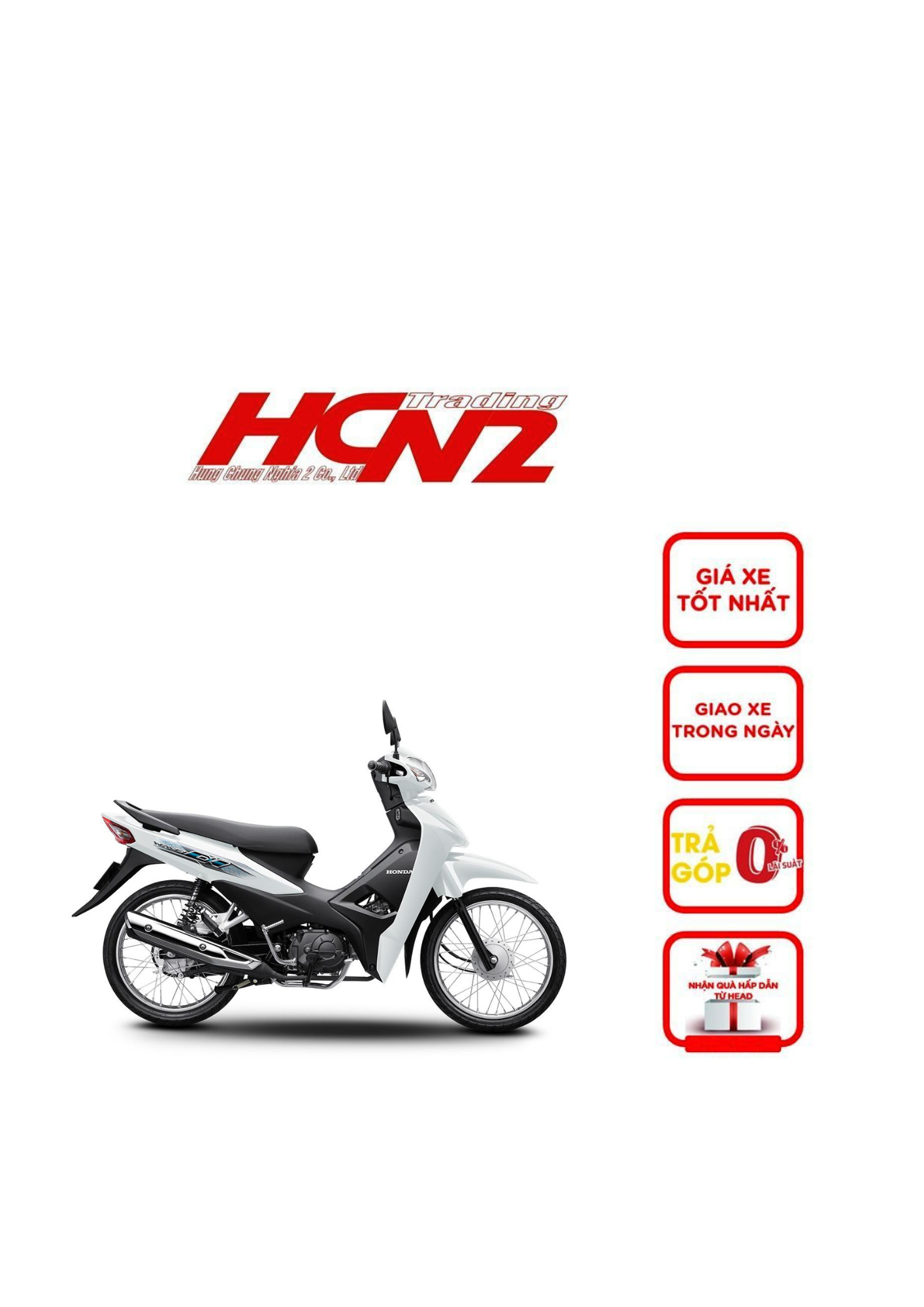XE MÁY WAVE ALPHA TRẮNG 110CC