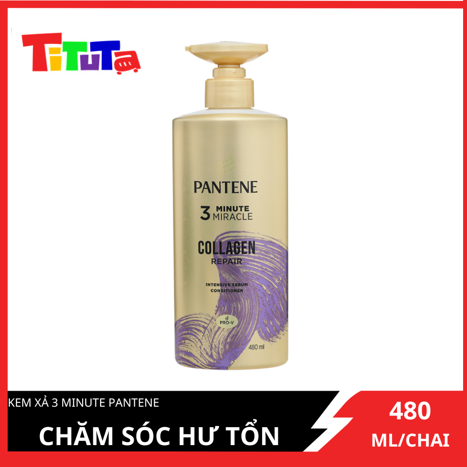 Kem Xả 3 Phút Pantene Cao Cấp Chăm Sóc Hư Tổn 480ml