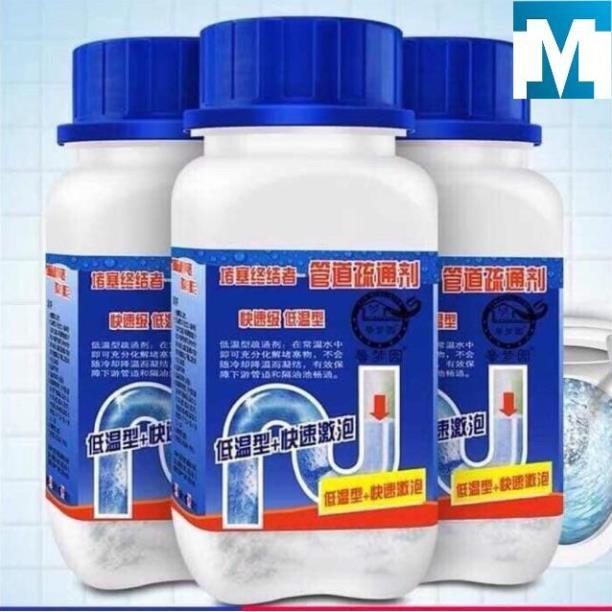 combo 1-2 LỌ BỘT THÔNG TẮC CỐNG BỒN CẦU MÃ 04 CHAI VUÔNG NẮP XANH MỚI