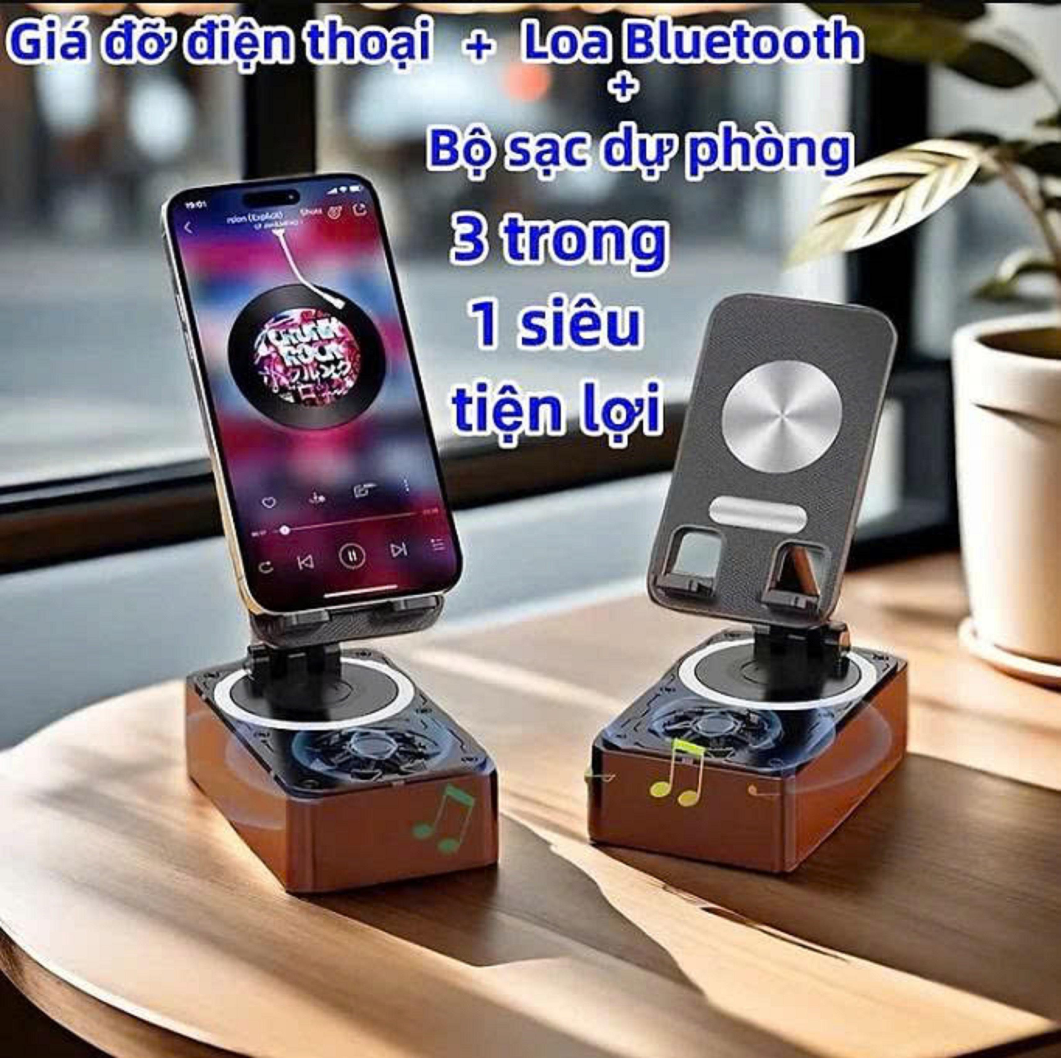 [KoSuyTu] Giá Đỡ Điện Thoại 3 Trong 1 Kèm Pin Dự Phòng &amp; Loa Bluetooth - Đa Năng Tiện Lợi Di Động Điều Chỉnh Góc 360 Độ Tương Thích Nhiều Thiết Bị