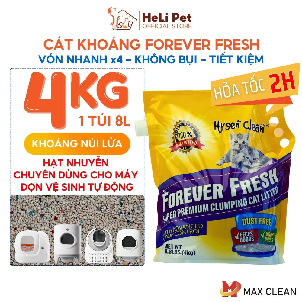 Cát Vệ Sinh Cao Cấp Cát Khoáng Dùng Cho Khay Vệ Sinh, Máy Vệ Sinh Cho Mèo 4Kg Siêu Vón Siêu Ít Bụi- HeLiPet