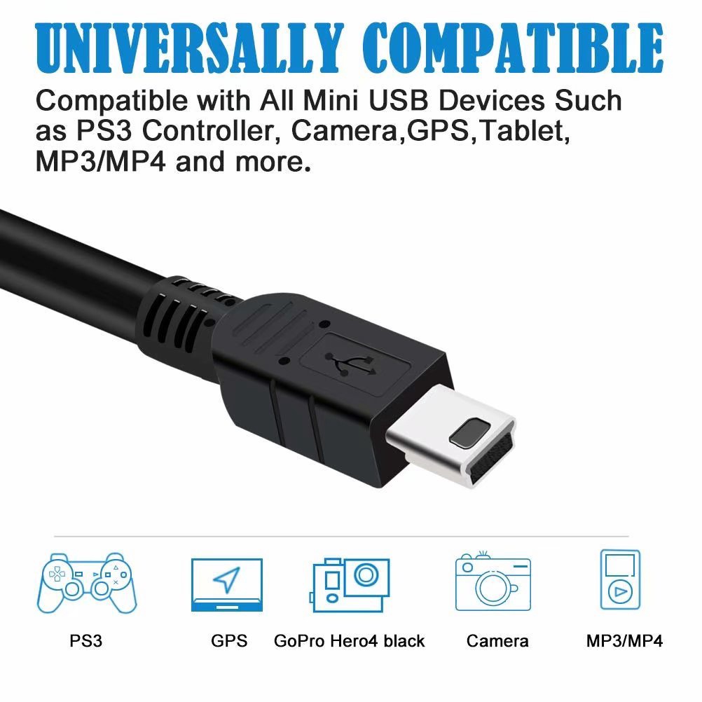 Cáp mini USB sang USB 2.0 Dài 0.4m Hàng Nhập Khẩu