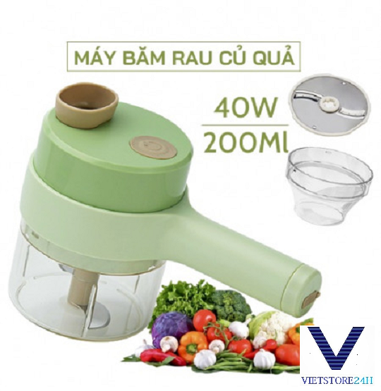 MÁY XAY TỎI , ỚT ĐA NĂNG - 40W PIN SẠC - CẦM TAY