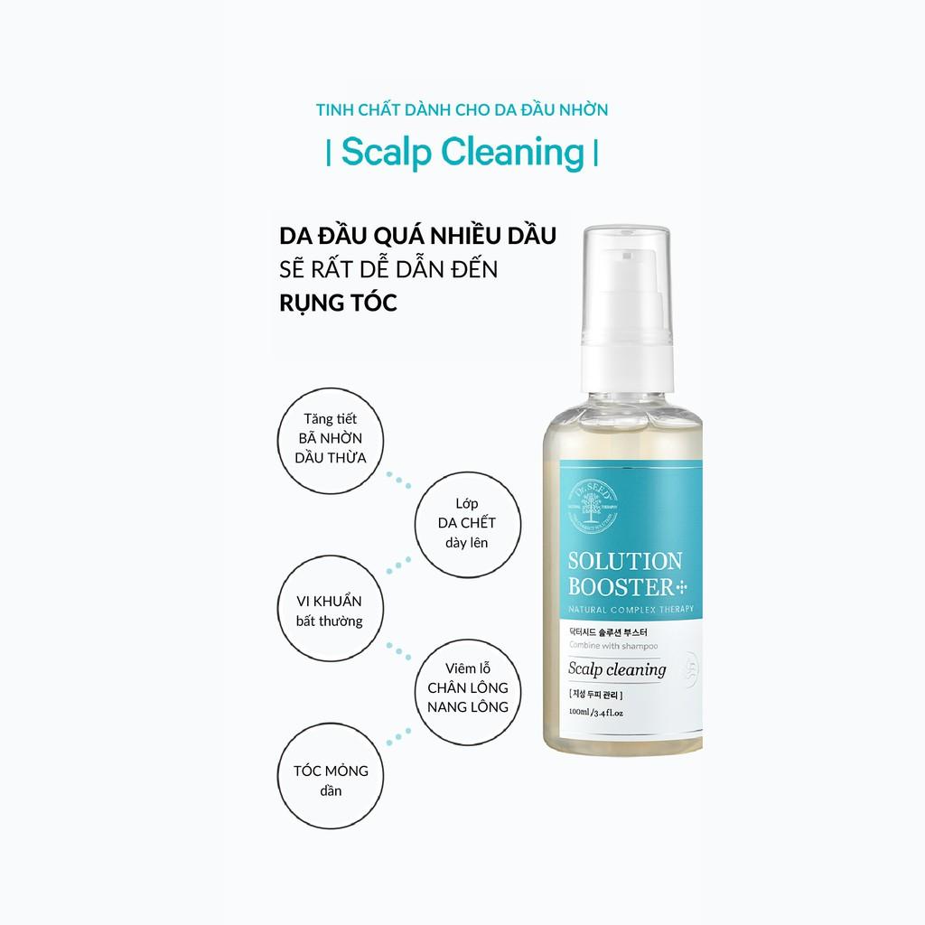 Serum Dưỡng Tóc Kiềm Dầu DR SEED Solution Booster Scalp Cleaning Chăm Sóc Da Đầu Nhờn Hiệu Quả 100ml