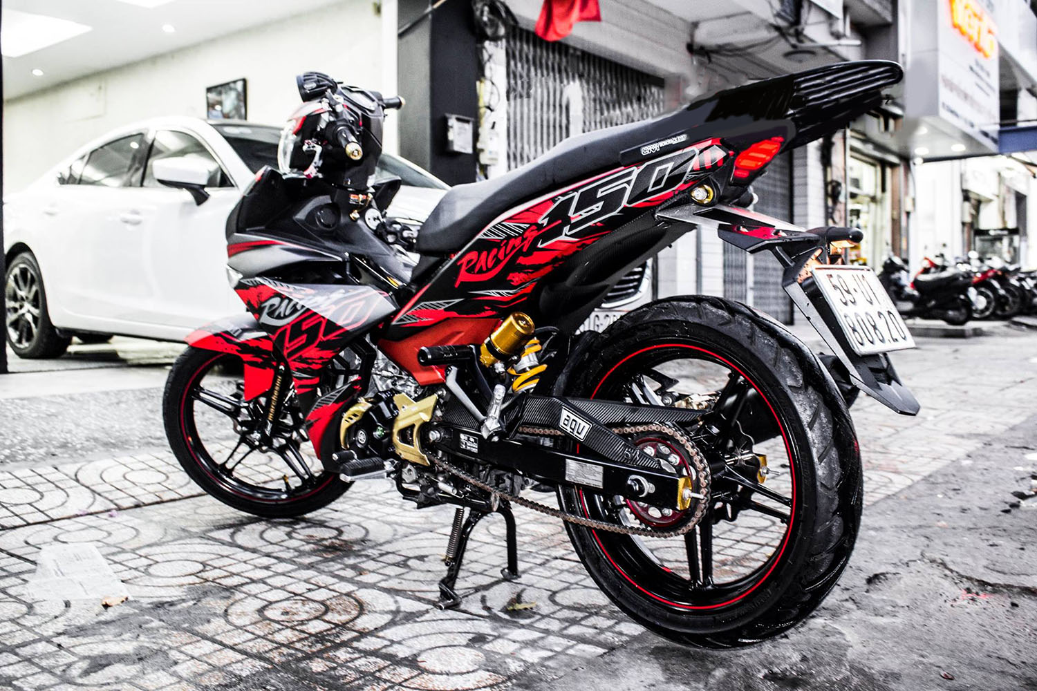 [Tem đẹp xịn] Tem trùm Exciter 150 Fire Racing