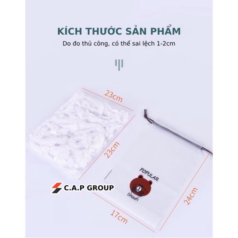 Màng Bọc Thực Phẩm Có Chun Co Dãn Tái Sử Dụng (Gói 100c Kèm Túi Gấu) - Hàng nhập khẩu