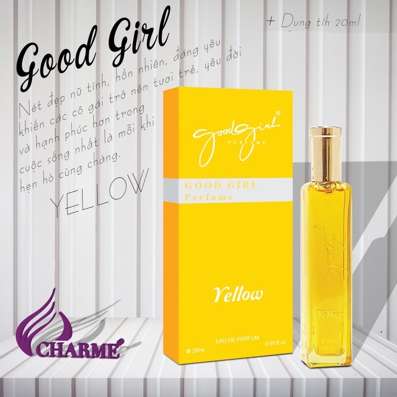 Nước hoa nữ Charme Good Girl - Yellow 20ml 