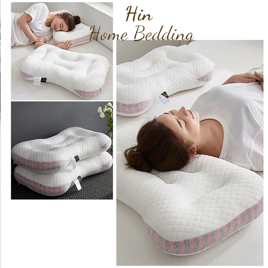 Gối Massage Đậu Nành Cao Cấp Hin Home Bedding Ruột Gối Lông Vũ Gối Đầu Nằm Ngủ Ngon Chuẩn Khách Sạn Năm Sao