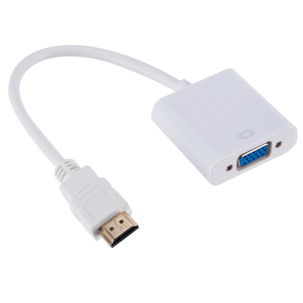 Grwibeou HD 1080p HDMI sang VGA Cáp chuyển đổi HDMI Male sang VGA Famale Converter Bộ chuyển đổi kỹ thuật số tương tự cho máy tính xách tay máy tính xách tay PC TV