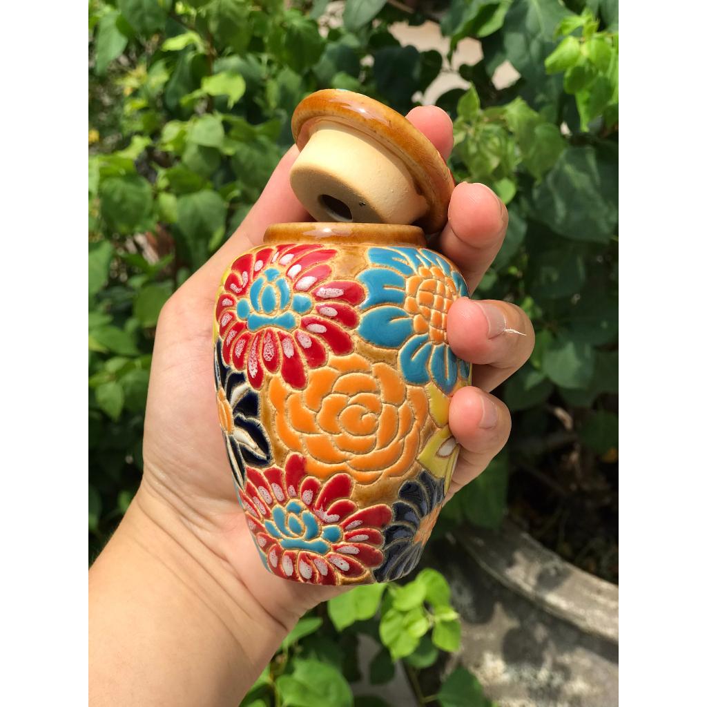 CHUM BÁCH HOA GỐM SỨ TRANG TRÍ DECOR HỦ NHỎ