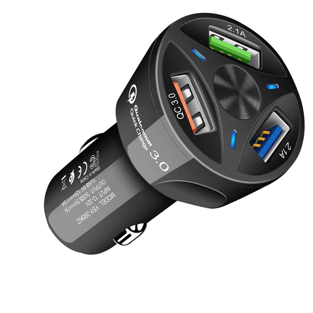 Quick Fast Car Charger QC3.0 USB 3 Ports Car Charger Fast Charging Universal