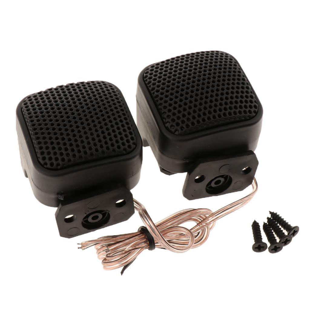 2 Pack Car Silk Square Tweeter 500W Audio Loud Speaker for Car Stereo