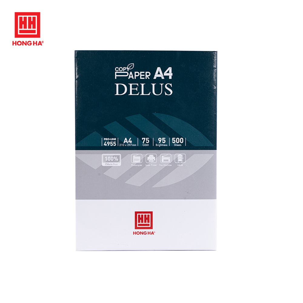 Giấy A4 Hồng Hà Delus, giấy in định lượng 75gsm - 4955