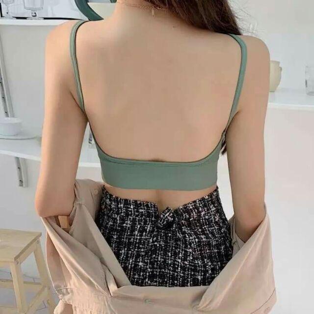 Áo bra len tăm hở lưng khoét lưng gợi cảm chất đẹp mịn mát N070