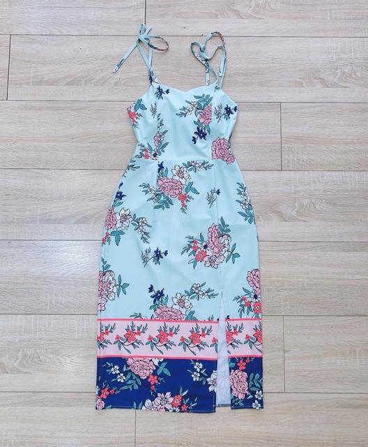 ĐẦM HOA 2 DÂY LỤA NHẬP XỊN XÒ DÃ MAN nhà MÓM STORE đây ạ