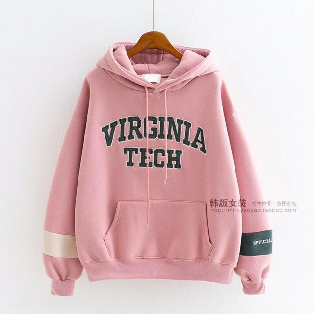 Áo hoodie nữ in VIRGINIA