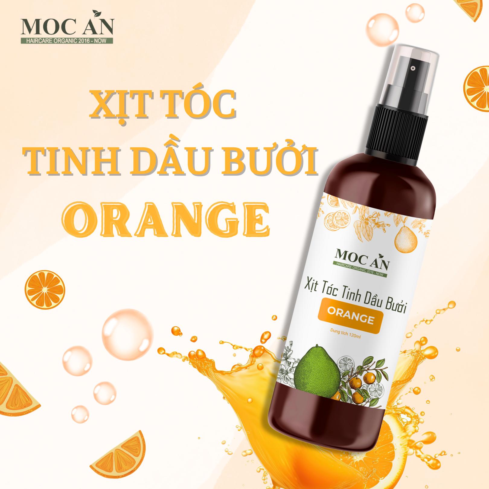 Xịt Bưởi Tinh Dầu Cam Tươi Mộc Ân Haircare