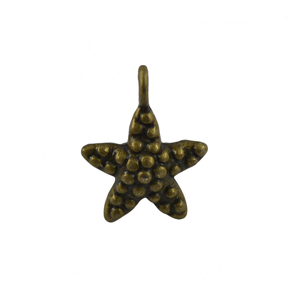 Vintage Bronze 3D Ocean Starfish Charms Pendants DIY Jewelry Making Pack of 30Pcs