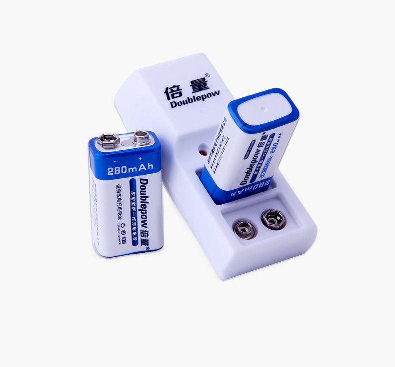 Bộ sạc pin vuông DP-B09 Kèm 1 pin 9V 280mAh Doublepow AZONE