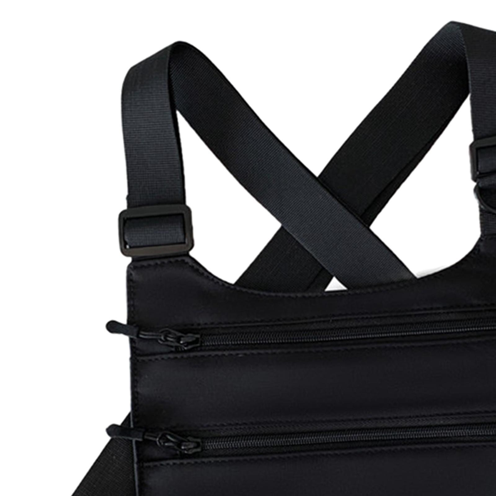 Multi Pocket Chest Pack Men Women Harness Equipment Lightweight for Hiking