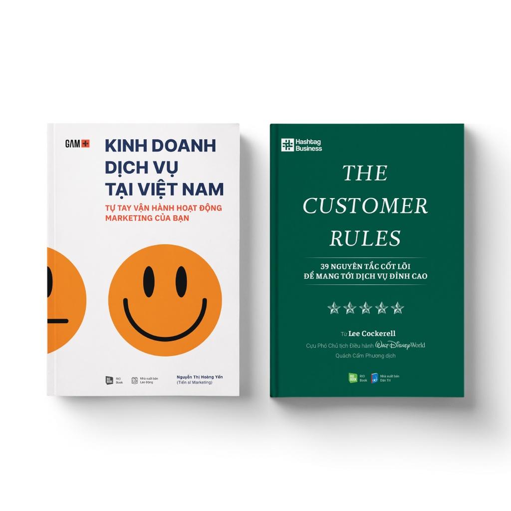 SÁCH  COMBO KIẾM TIỀN TỪ DỊCH VỤ ĐỈNH CAO (Kinh doanh dịch vụ tại Việt Nam + The Customer Rules) - BẢN QUYỀN