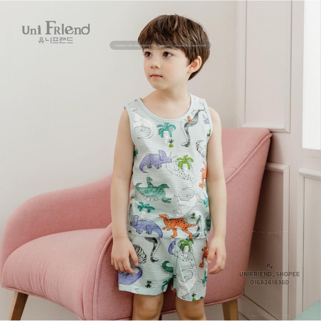 Bộ đồ bé trai uniFriend sát nách _ khủng long