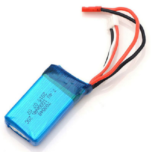 Pin sạc 7.4V dung lượng 1000mAh cho v912 chân cắm đỏ jack JST